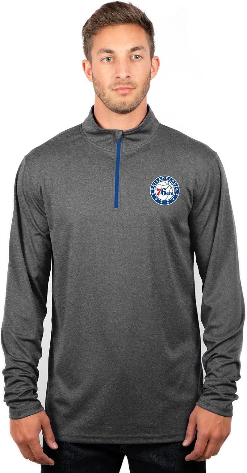 Men'S NBA Official Super Soft Quarter Zip Long Sleeve T-Shirt